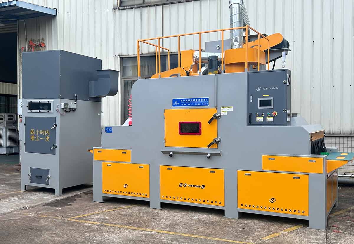 深圳百超噴砂機生產廠家制造的輸送式自動噴砂機實拍圖片 深圳百超噴砂機生產廠家制造的輸送式自動噴砂機實拍圖片