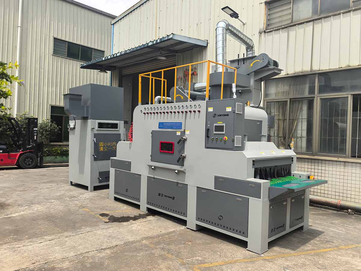 深圳百超噴砂機生產廠家制造的輸送式自動噴砂機實拍圖片 深圳百超噴砂機生產廠家制造的輸送式自動噴砂機實拍圖片