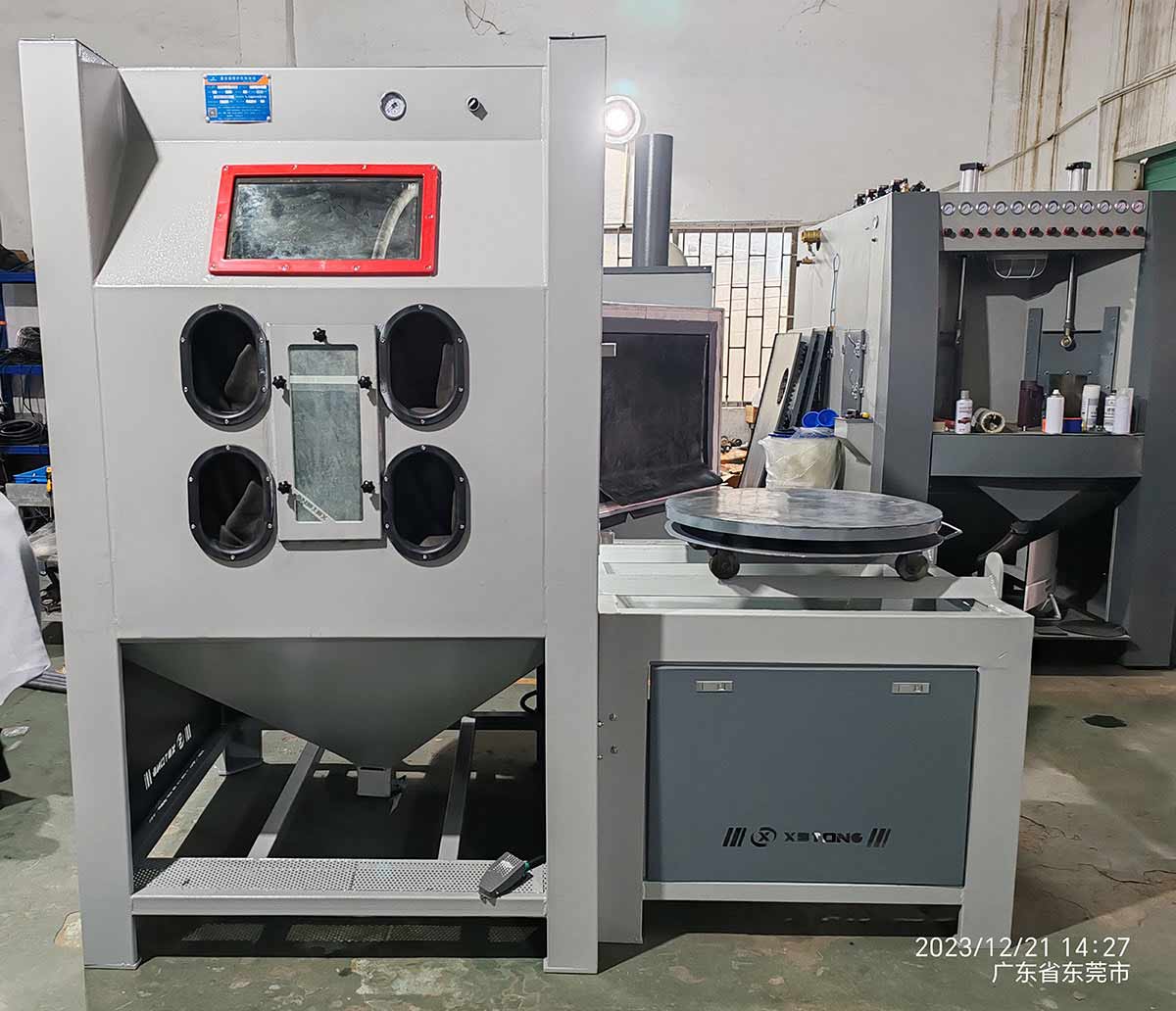 深圳百超機械手動噴砂機設備