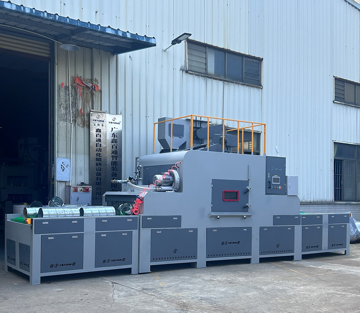 深圳百超機械輸送式自動噴砂機 深圳百超機械輸送式自動噴砂機