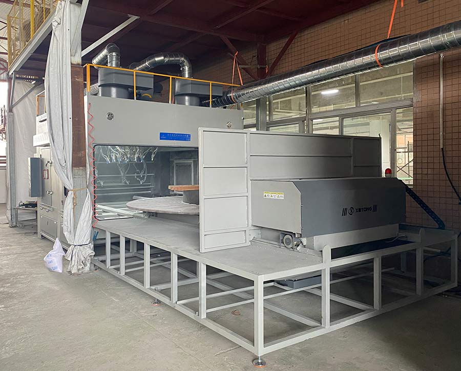 深圳百超機械臺車模具噴砂機